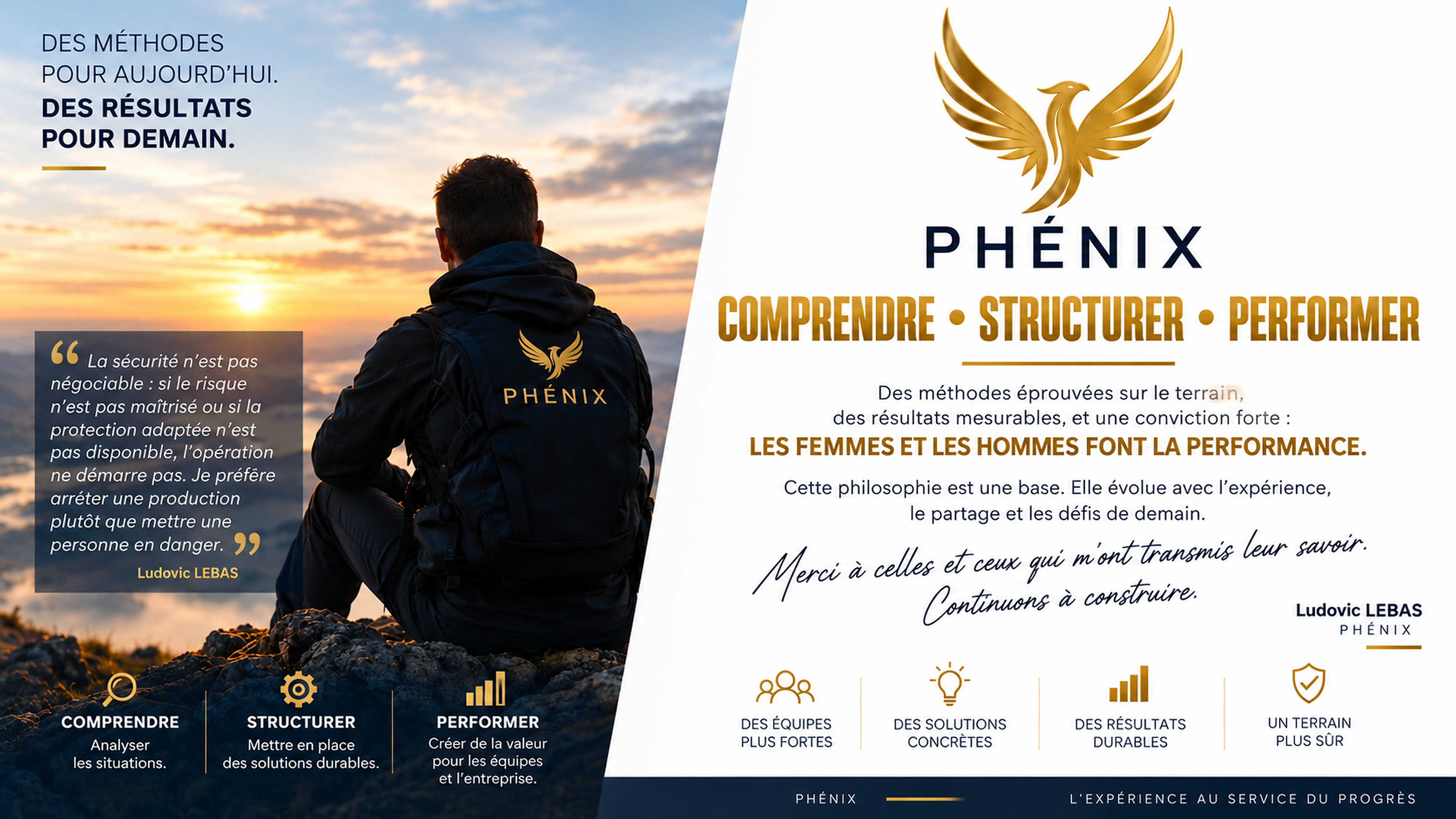 Signature PHÉNIX : comprendre, structurer, performer. Des méthodes pour aujourd’hui, des résultats pour demain.